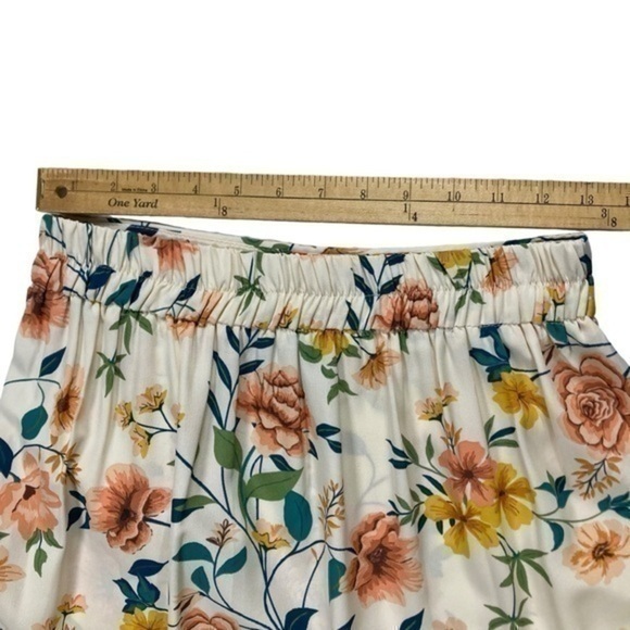 Milk & Honey Ruffle Hi Low Maxi Skirt Sz S Floral Elastic Waist Boho Summer NEW - Picture 5 of 9